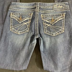 Silver "Pioneer" style jeans